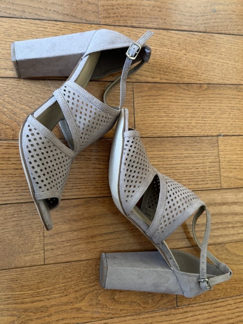 Charlotte Russe "Marla" Taupe High Heel Shoes - Like New - Size 11